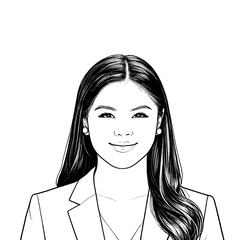 Line-drawn portrait of Hannah H.