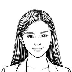 Line-drawn portrait of Kaye S.
